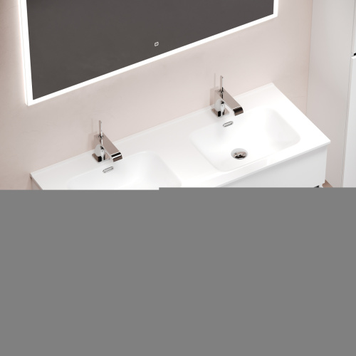 Тумба под раковину Sancos Urban UR120-2W 120х50 подвесная цвет белый - фото 4